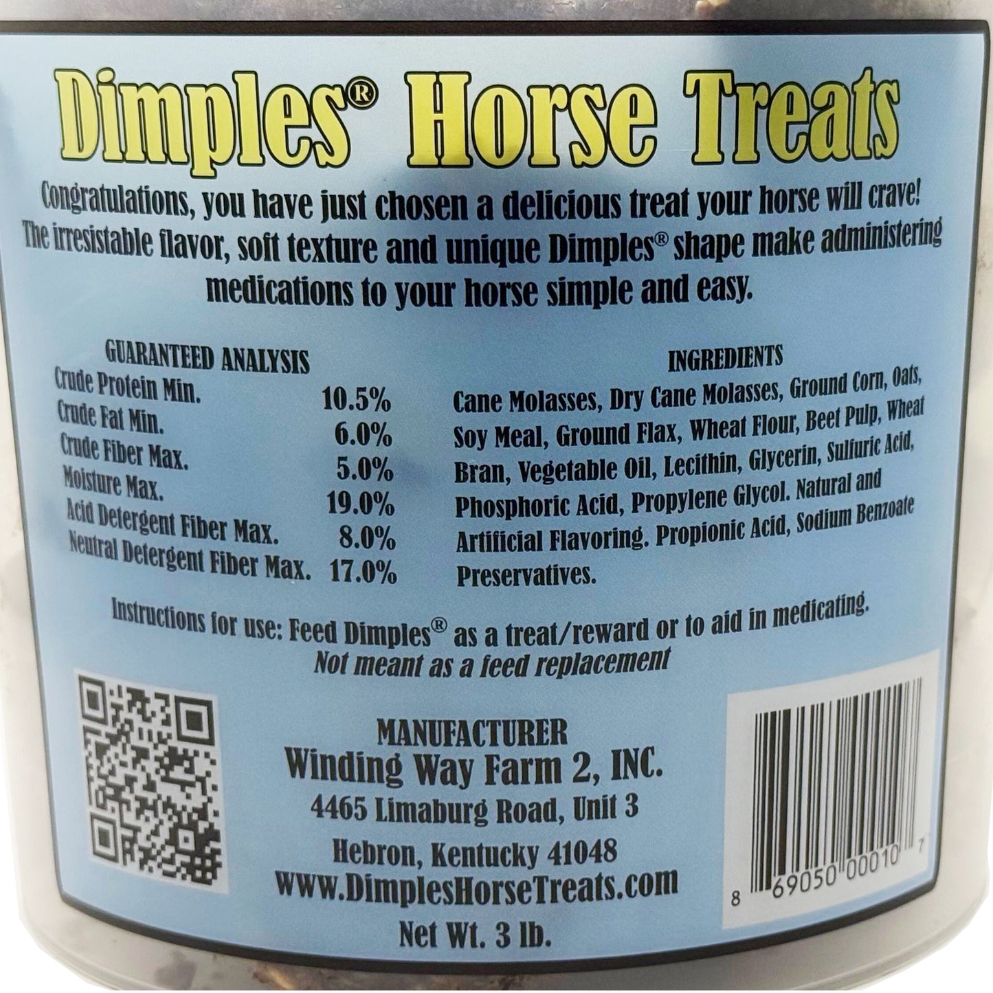 Dimples Horse Treats 3 lbs